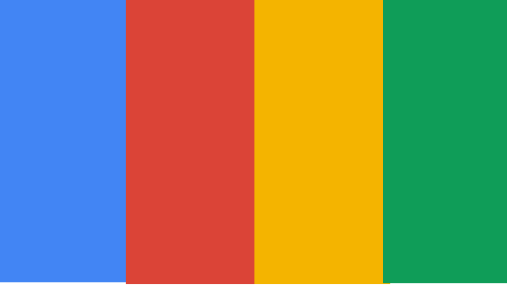 googleロゴの公表カラーコード