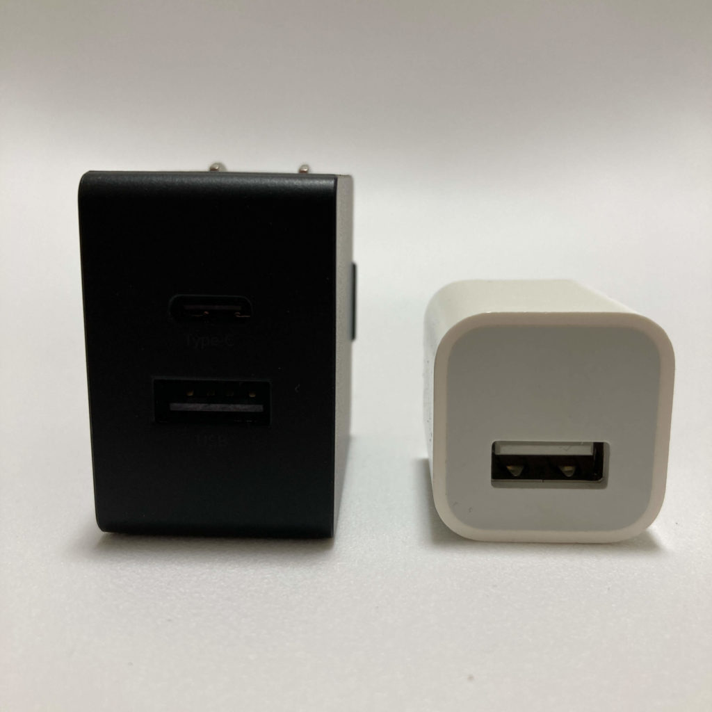 PDQC20W2とiPhoneの充電器