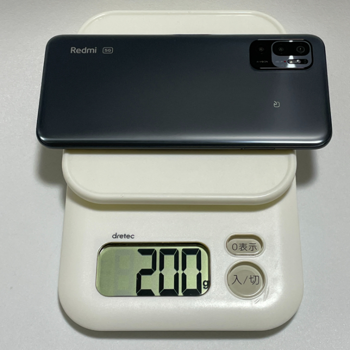 Redmi Note 10 JEのサイズ感
