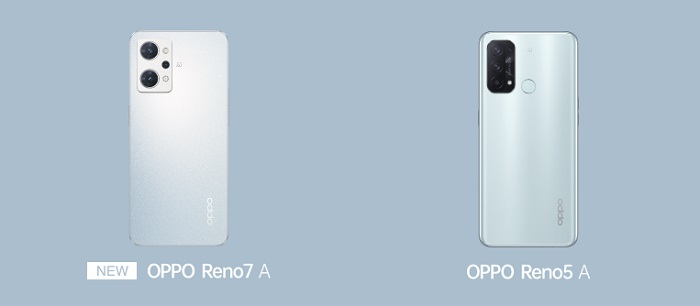 OPPO Reno7 AとOPPO Reno5 Aの比較