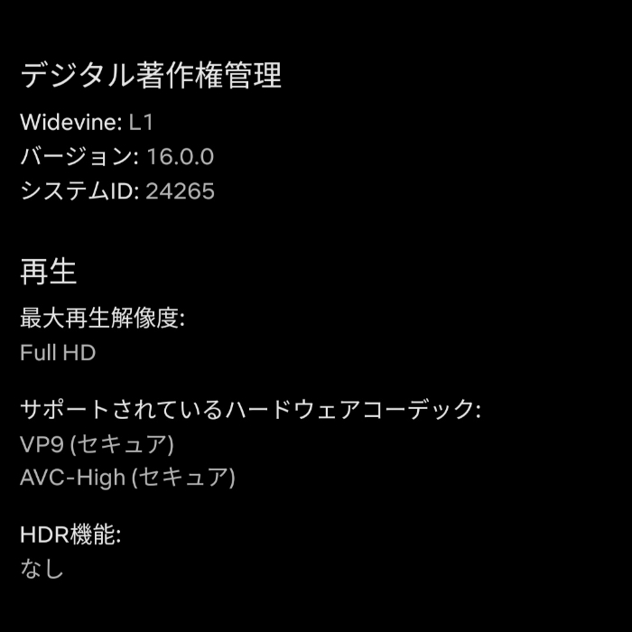 Redmi Note 11 Pro 5GはWidevine L1