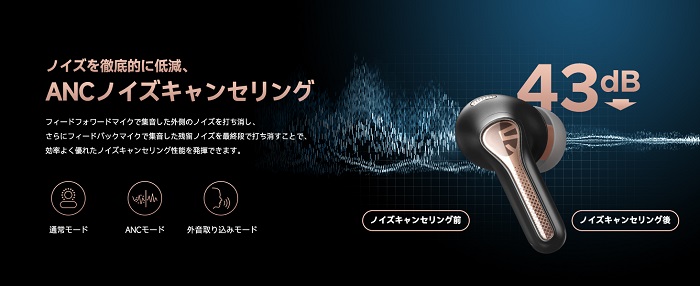 SOUNDPEATS Capsule3 Proのノイキャン性能