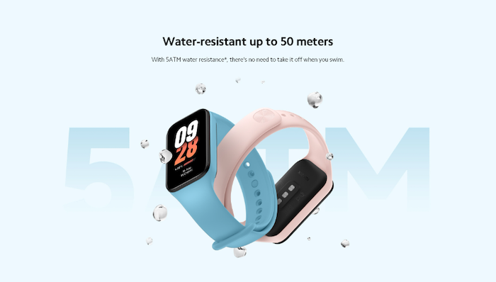 Xiaomi Smart Band 8 Activeの防水性能