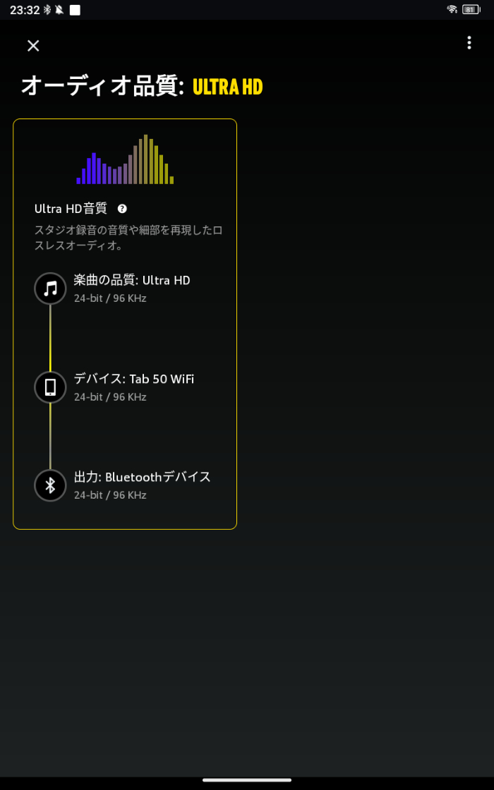 Blackview Tab 50 WiFiは96kHz／24bitに対応