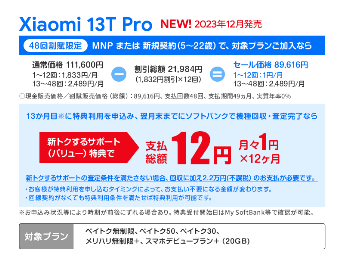 Xiaomi 13T Proがスマホ乗り換えドットコムで安い